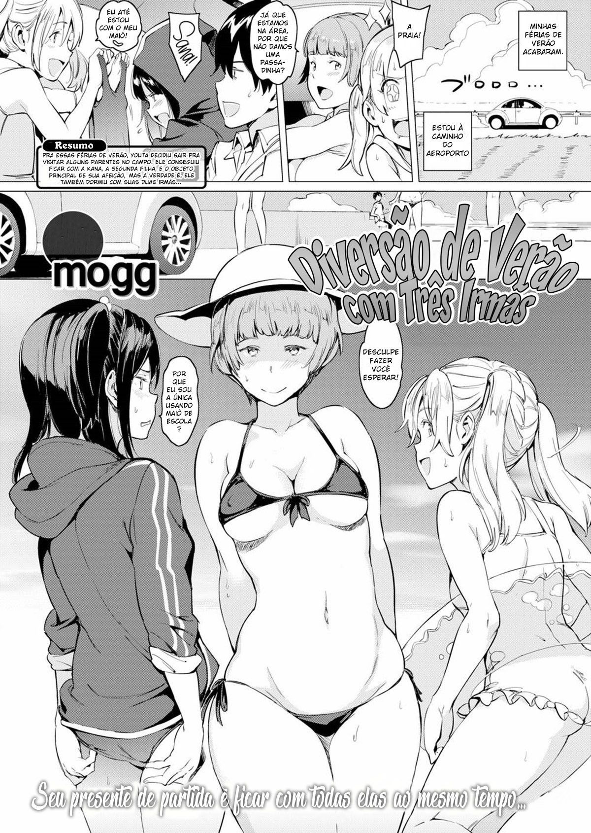 Capa de [Comic Kairakuten (Mogg)]  Diversão de Verão com Três Irmãs ~Festa das Fontes Termais~
