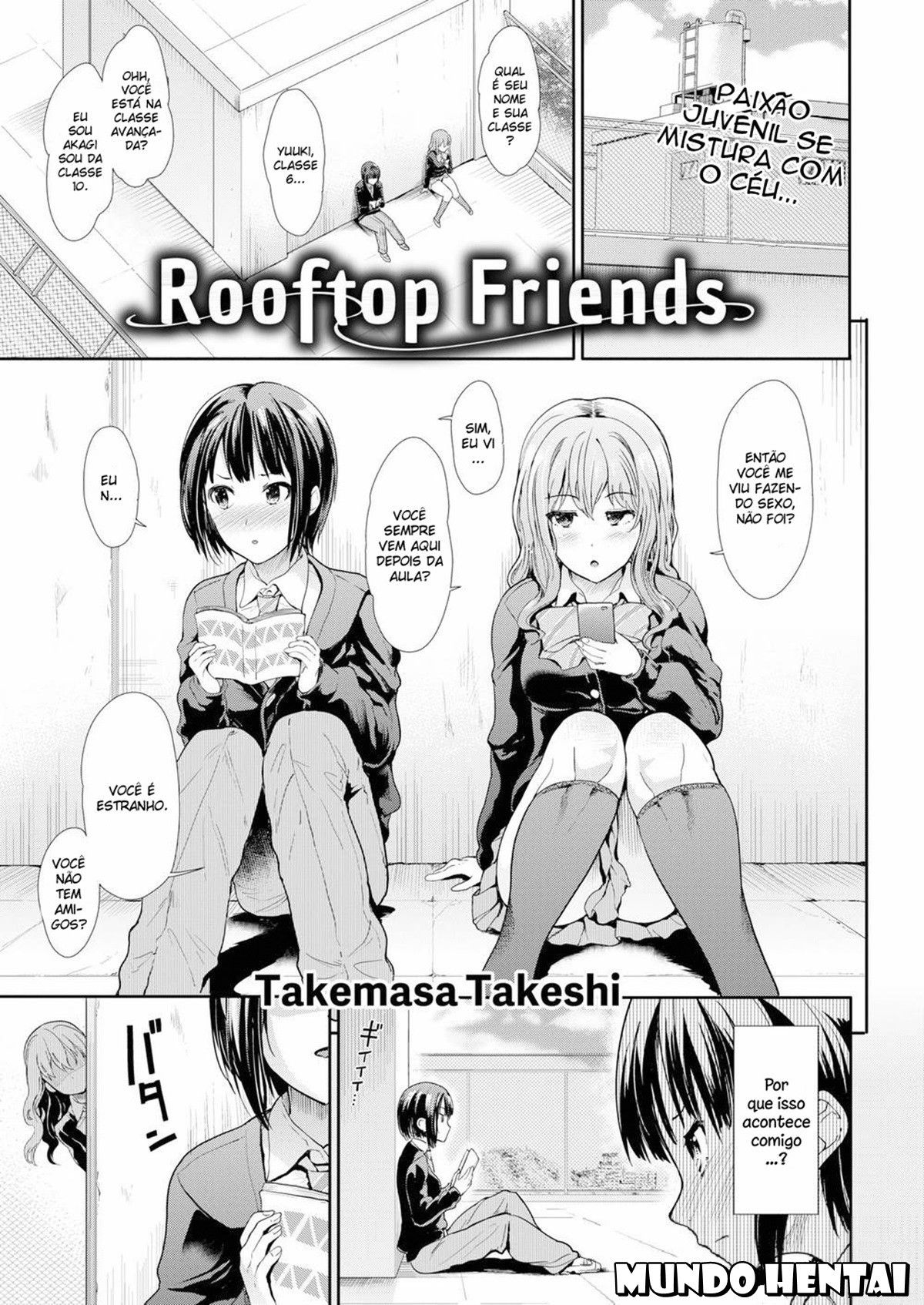 Capa de [Comic Kairakuten BEAST (Takemasa Takeshi)]  Rooftop Friends  [Sem Censura]