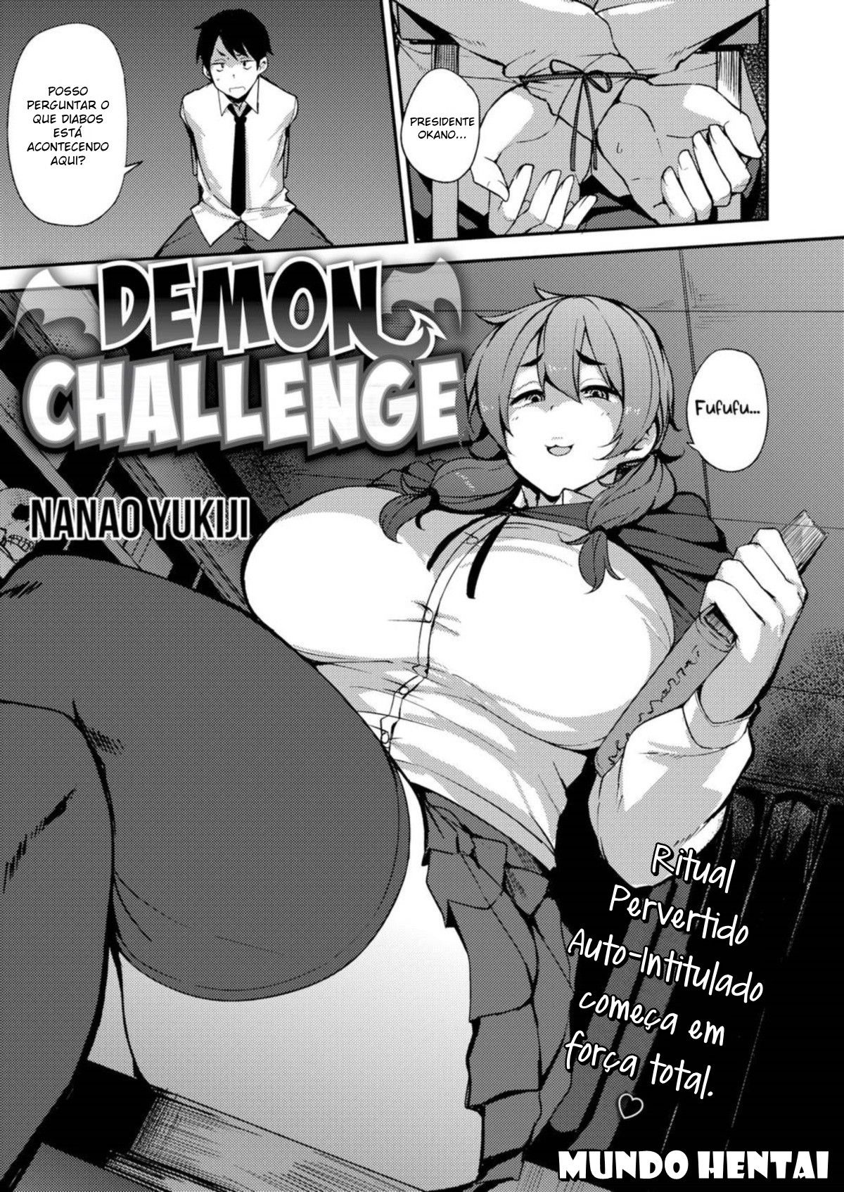 Capa de [Comic X-Eros (Nanao Yukiji)]  Demon Challenge  [Sem Censura]