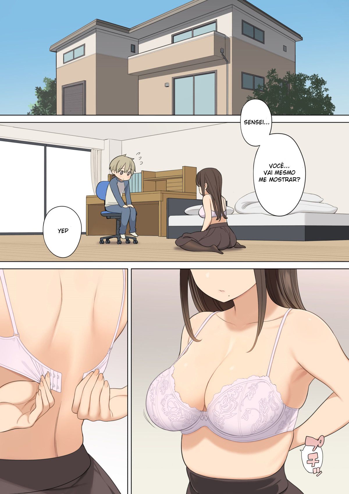 Capa de [Higuma-ya (Nora Higuma)]  Oppai O Sawarasete Kureru Katei Kyoushi No Onee-San No Hanashi  [Sem Censura]